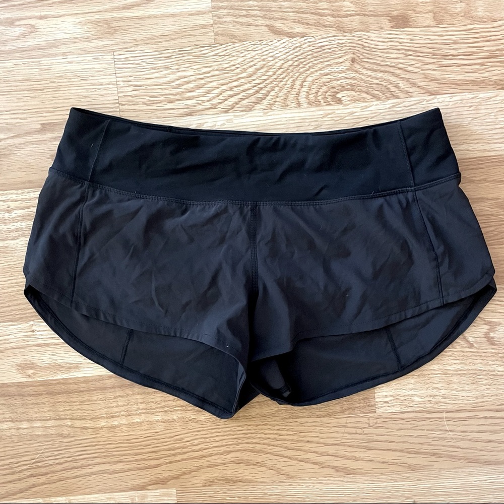 Lululemon Speed Up 2.5” low-rise Lined Black running Shorts